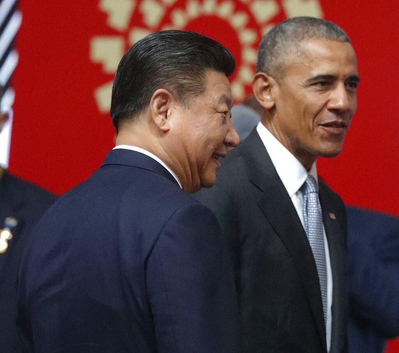 Obama és Hszi a lima csúcsértekezleten, Lima, 2016 november 20.