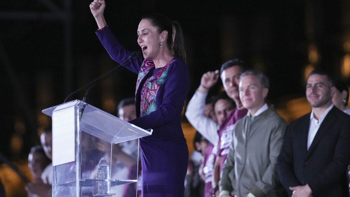 Claudia Sheinbaum faz discurso de vitória na Cidade do México