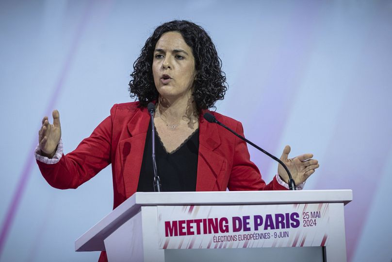 Manon Aubry candidate LFI, le 25 mai 2024