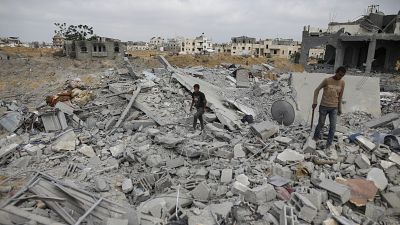 Последствия израильского удара по Хан-Юнису в секторе Газа
