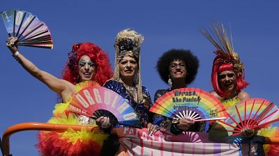 Участники гей-парада в Сан-Паулу, 2 июня 2024 г.