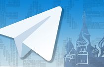 A Telegram logója és a Kreml
