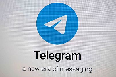 A Telegram egy német laptopon