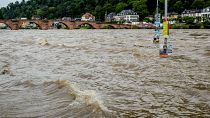 Река Некар вышла из берегов в Германии