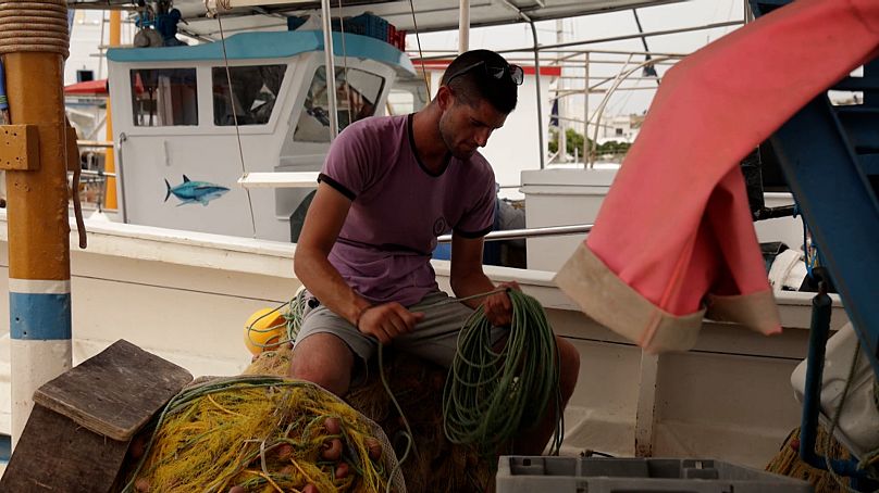 Frantzeskos Mavrogiannis, pêcheur sur l'ïle de Milos
