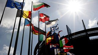 Σημαίες στο Ευρωπαϊκό Κοινοβούλιο στο Στρασβούργο