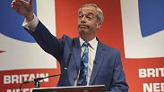 Nigel Farage prend la parole lors d'une conférence de presse pour annoncer qu'il deviendra le nouveau leader de Reform UK et qu'il sera candidat au Parlement pour Clacton