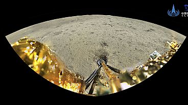 Chang'e 6'nın Ay'dan çektiği bir Ay manzarası