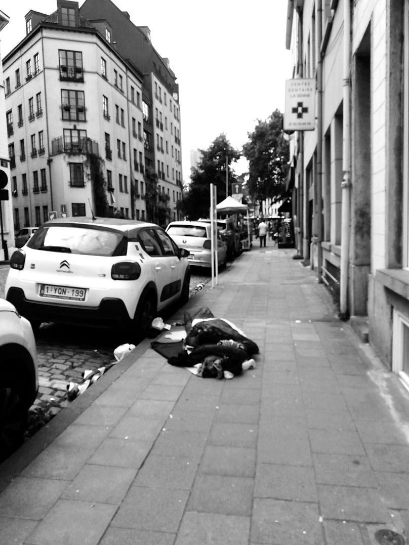 Una delle foto scattate da Roberto Marzipani per le strade di Bruxelles