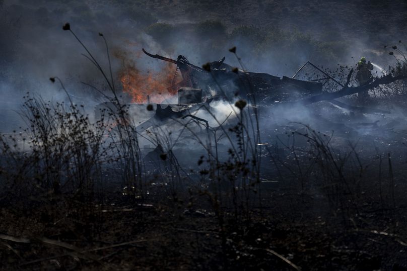 آتش‌سوزی جنگل‌ها در مناطق شمالی اسرائيل در نتیجه حملات پهپادی و موشکی حزب‌الله