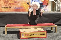 Cyndi Lauper poses during a ceremony on 4 June 2024