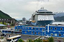 Cruise ships docked on 9 June 9 2023, in downtown Juneau, Alaska. 