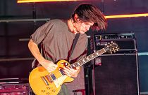 Jonny Greenwood, of the band The Smile, performs on Thursday, Dec. 1, 2022, at the Riviera Theatre in Chicago