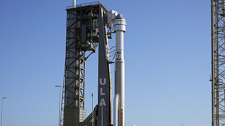 Boeing's Starliner capsule, atop an Atlas V rocket, sits on the launch pad at Space Launch Complex 41 on Monday, June 3, 2024, in Cape Canaveral, Florida.