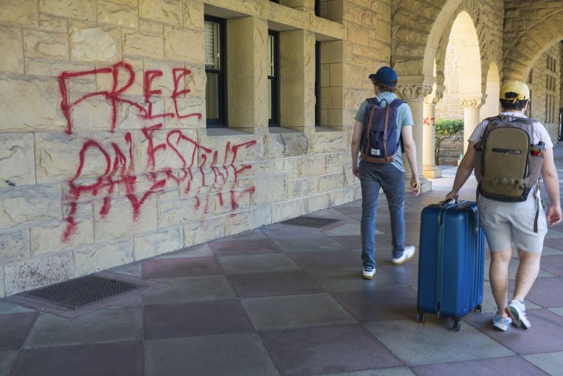 "الحرية لفلسطين" على حيطان جامعة ستانفورد