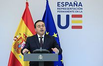 Jose Manuel Albares, ministre espagnol des affaires étrangères, Bruxelles, le 27 mai 2024.