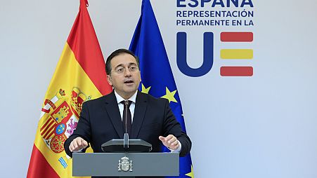 Jose Manuel Albares, ministre espagnol des affaires étrangères, Bruxelles, le 27 mai 2024.
