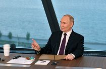 Rusya Devlet Başkanı Vladimir Putin, St. Petersburg Uluslararası Ekonomik Forumu (SPIEF) kapsamında "Lahta Center"da yabancı basının sorularını yanıtladı