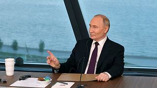Rusya Devlet Başkanı Vladimir Putin, St. Petersburg Uluslararası Ekonomik Forumu (SPIEF) kapsamında "Lahta Center"da yabancı basının sorularını yanıtladı