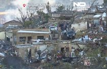 Les dégâts provoqués par la tempête dans la ville de Tongaat en Afrique du Sud