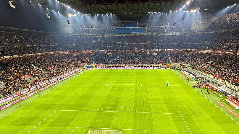 We caught a game at Milan's iconic San Siro stadium.
