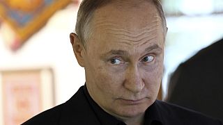 Russian President Vladimir Putin visits the Naryn-Kala fortress in Derbent on Wednesday, June 28, 2023,