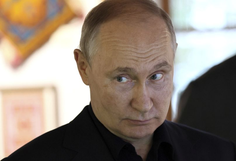 Russian President Vladimir Putin visits the Naryn-Kala fortress in Derbent, June 2023