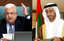 Mahmúd Abbász és Abdullah bin Zayed Al Nahyan