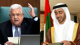 Mahmúd Abbász és Abdullah bin Zayed Al Nahyan