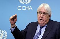 Martin Griffiths, United Nations Under-Secretary-General for Humanitarian Affairs and Emergency Relief Coordinator, is interviewed at the U.N., Wednesday, June 5, 2024. 