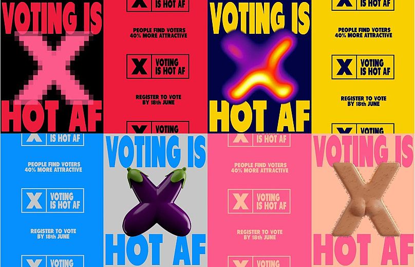 Designs as part of the 'Voting is Hot AF' campaign 