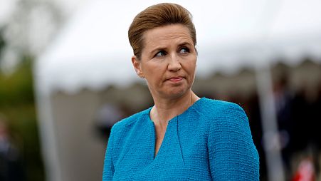 La Première ministre danoise Mette Frederiksen en Normandie, le jeudi 6 juin 2024.