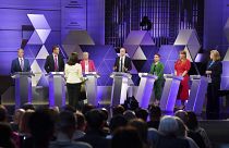 Führende Parteimitglieder nehmen an der BBC-Wahldebatte im Broadcasting House teil, 7. Juni 2024