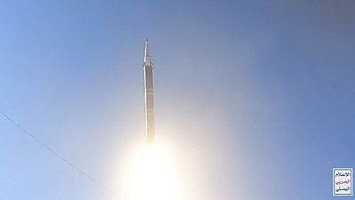 Missile lanciato dagli Houthi, immagine d'archivio