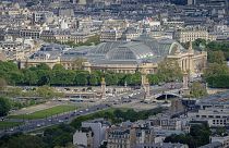 A view of the Grand Palais and the Pont Alexandre III in Paris, April 2024.