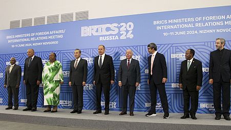 Lavrov e os chefes da diplomacia do BRICS