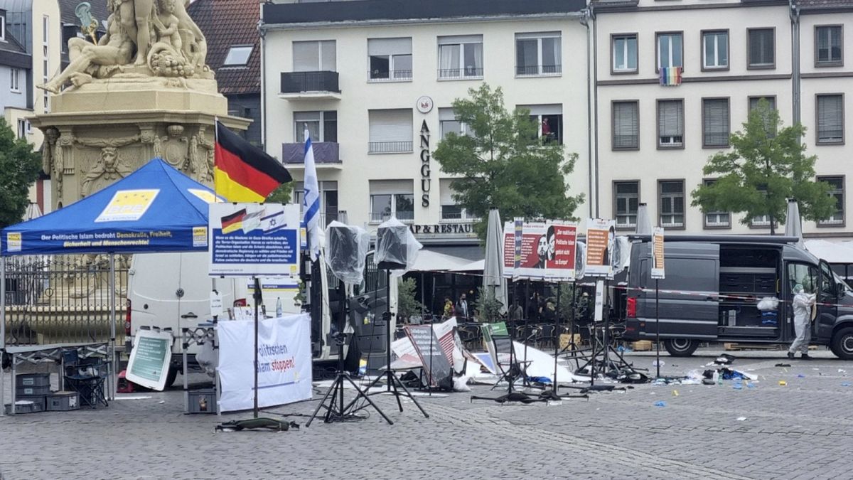 Mannheim, a május végi késeléses támadás helyszíne