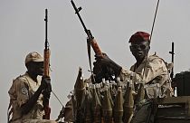 FILE - Sudanese soldiers from the Rapid Support Forces unit, led by Gen. Mohammed Hamdan Daglo