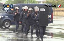 Die spanische und französische Polizei arbeiten zusammen bei einer länderübergreifenden Anti-Terror-Übung.