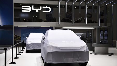 A BYD, um produtor chinês de veículos eléctricos a bateria, pretende conquistar 5% da quota de mercado da UE.