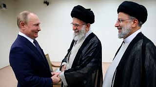دیدار پوتین با خامنه‌ای و رئيسی در تهران