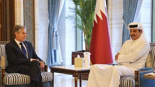 أمير قطر يلتقي يستقبل وزير الخارجية الأمريكية