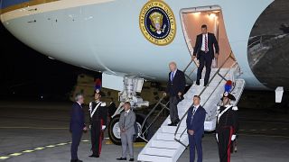 Başkan Joe Biden, 12 Haziran 2024 Çarşamba günü Air Force One uçağıyla İtalya'nın Brindisi kentindeki Brindisi Uluslararası Havalimanı'na geldi. 