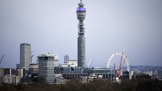 BT tower photographed from Primrose Hill in London