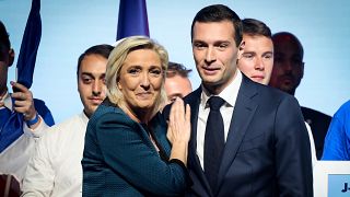 Marine Le Pen and Jordan Bardella. 