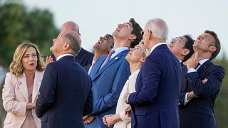 G7 leaders at the G7 summit in Puglia, Italy.