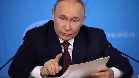 O plano de paz foi apresentado pelo presidente russo no Ministério dos Negócios Estrangeiros