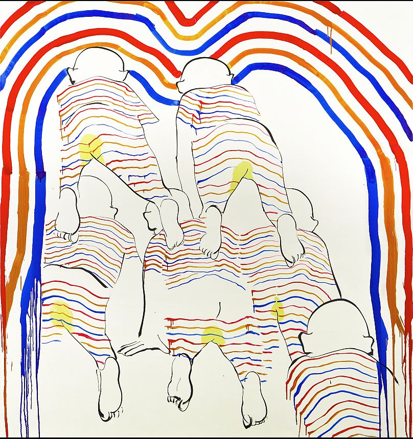 Tala Madani Rainbow, 2008 Λάδι σε λινό 210 x 195 εκ. Ευγενική παραχώρηση της γκαλερί Pilar Corrias, Λονδίνο