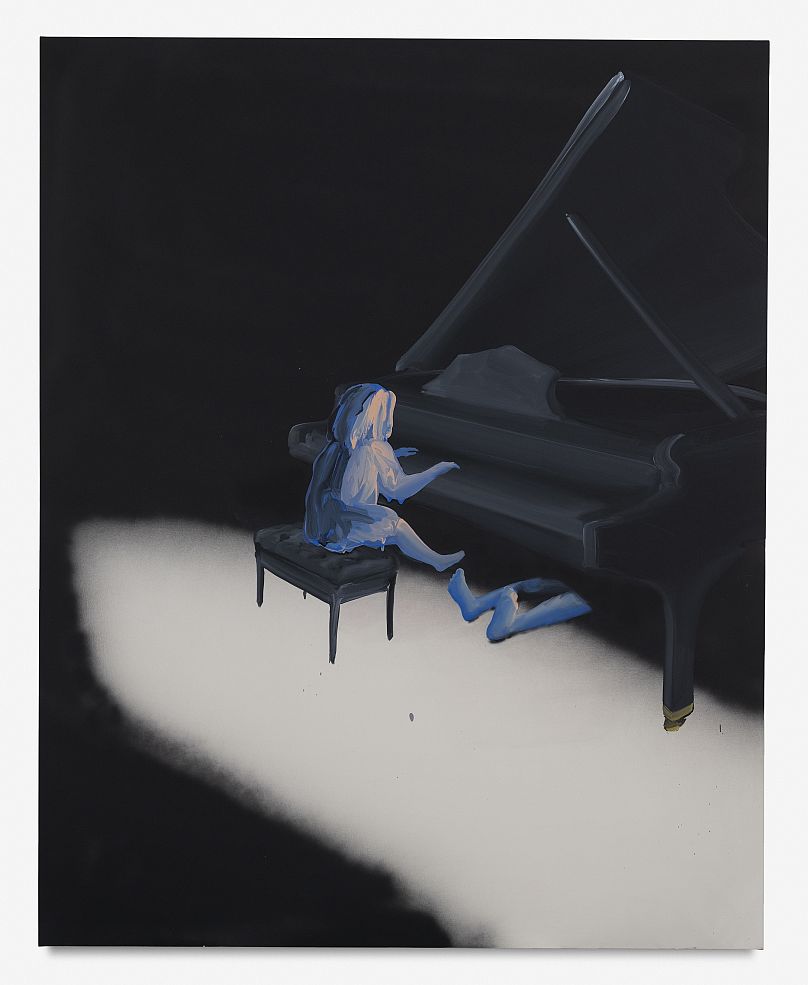 Tala Madani Untitled (Melody), 2020 Λάδι σε λινό 139.7 x 111.8 x 2.5 εκ. Ιδιωτική συλλογή