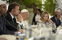 حضور البابا فرانسيس، في اجتماع مجموعة السبع  